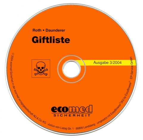Ecomed Giftliste CD-ROM